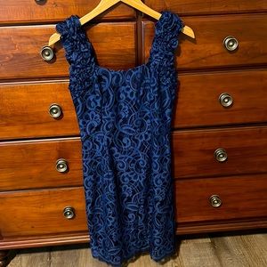 Lilly Pulitzer navy lace cocktail dress